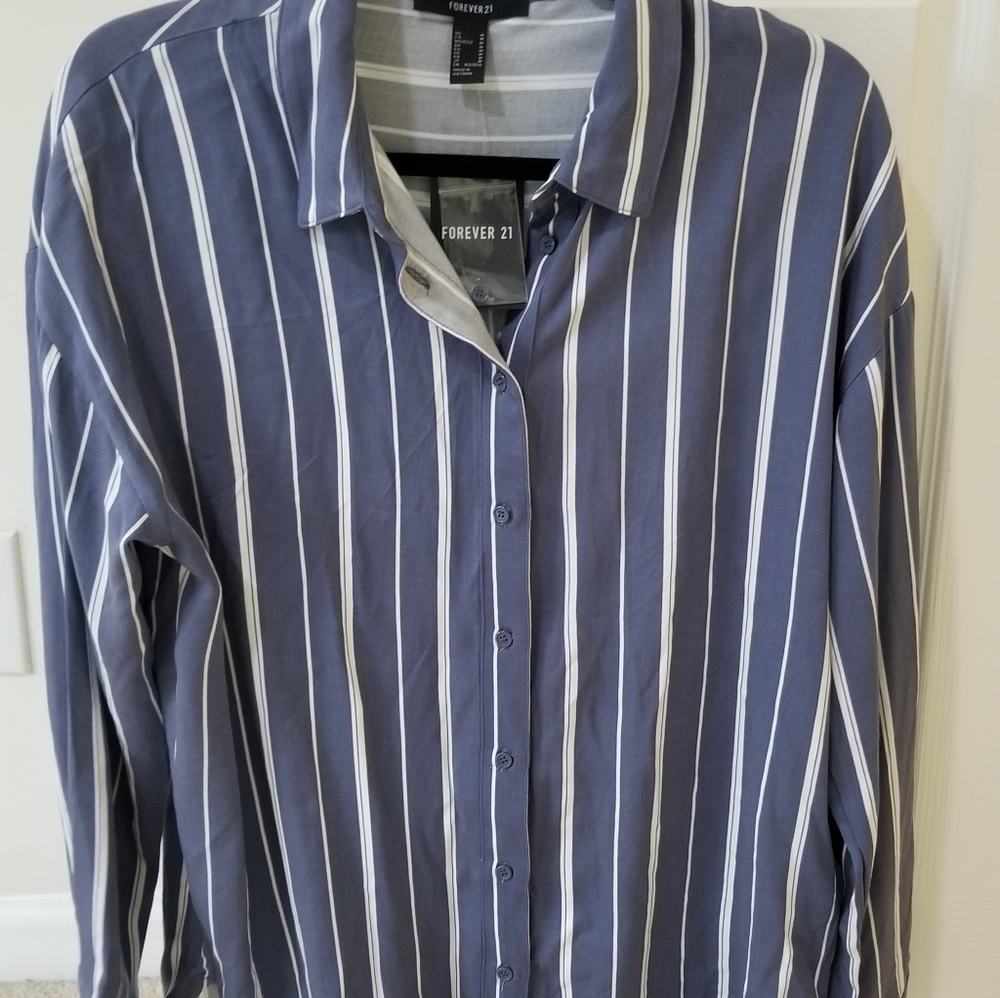 Striped button down shirt